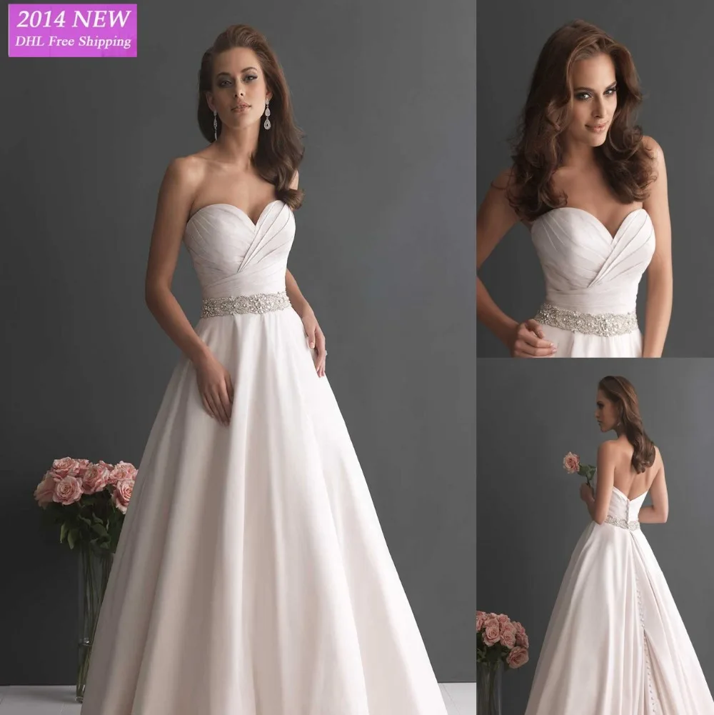 Nós-85 com vestido elegante venda quente chiffon com miçangas branco/vestidos de noiva marfim 2019 por