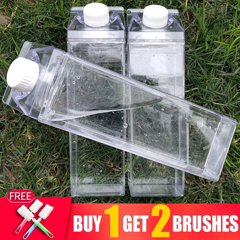 Kitchen Leakproof Creative Transparent Milk Water Bottle Drinkware Outdoor Climbing Tour Camping Children Men Milk Water Bottles
