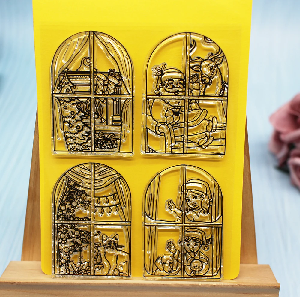 

Santa Claus Clear Stamps for scrapbooking/photo album Decor christmas window clear stamps for card crafts