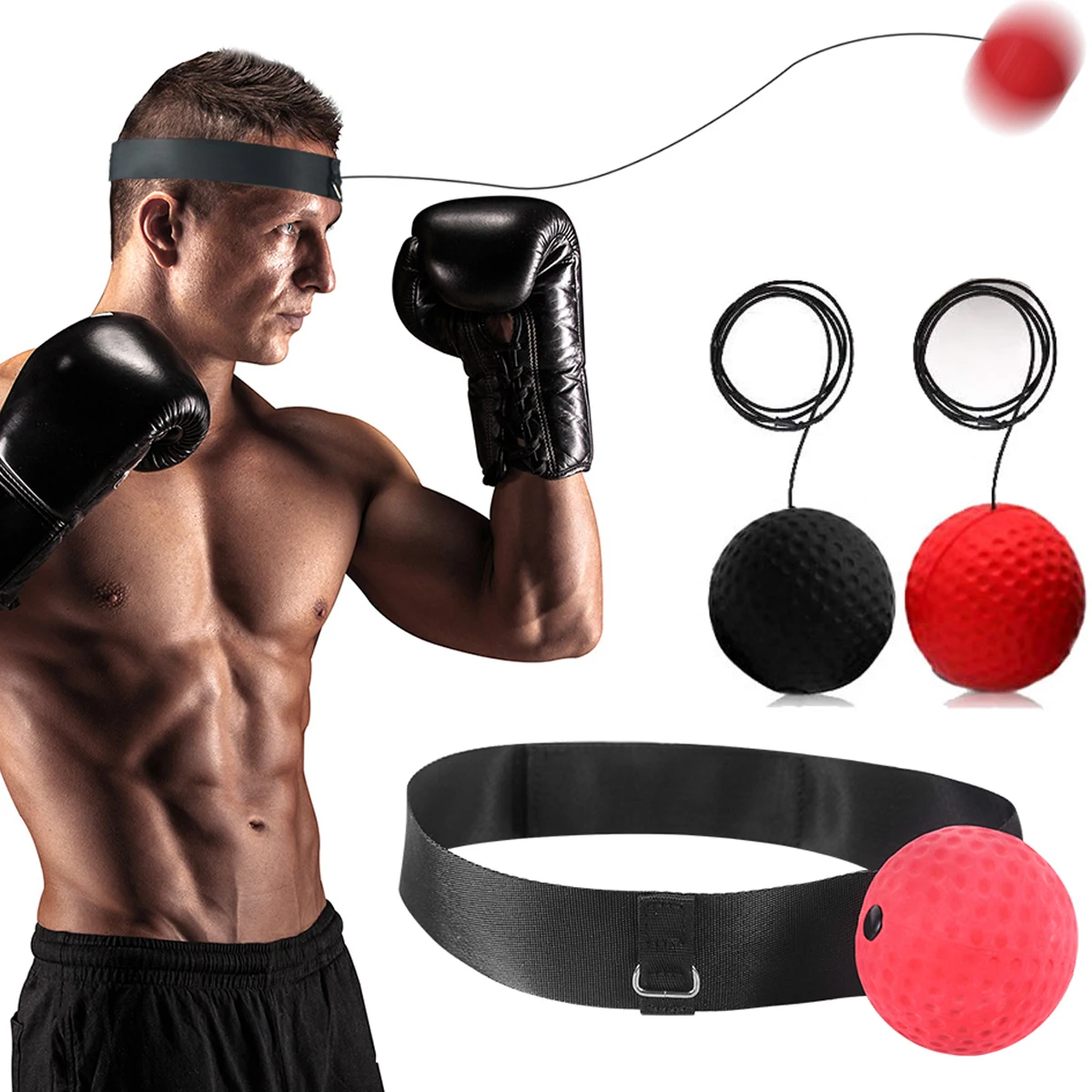 

Punching-ball Head Punch Ball Fitness Boxing Trainer Headband Boxing Reflex Speedball Fight Punching Ball Speed Training Workout