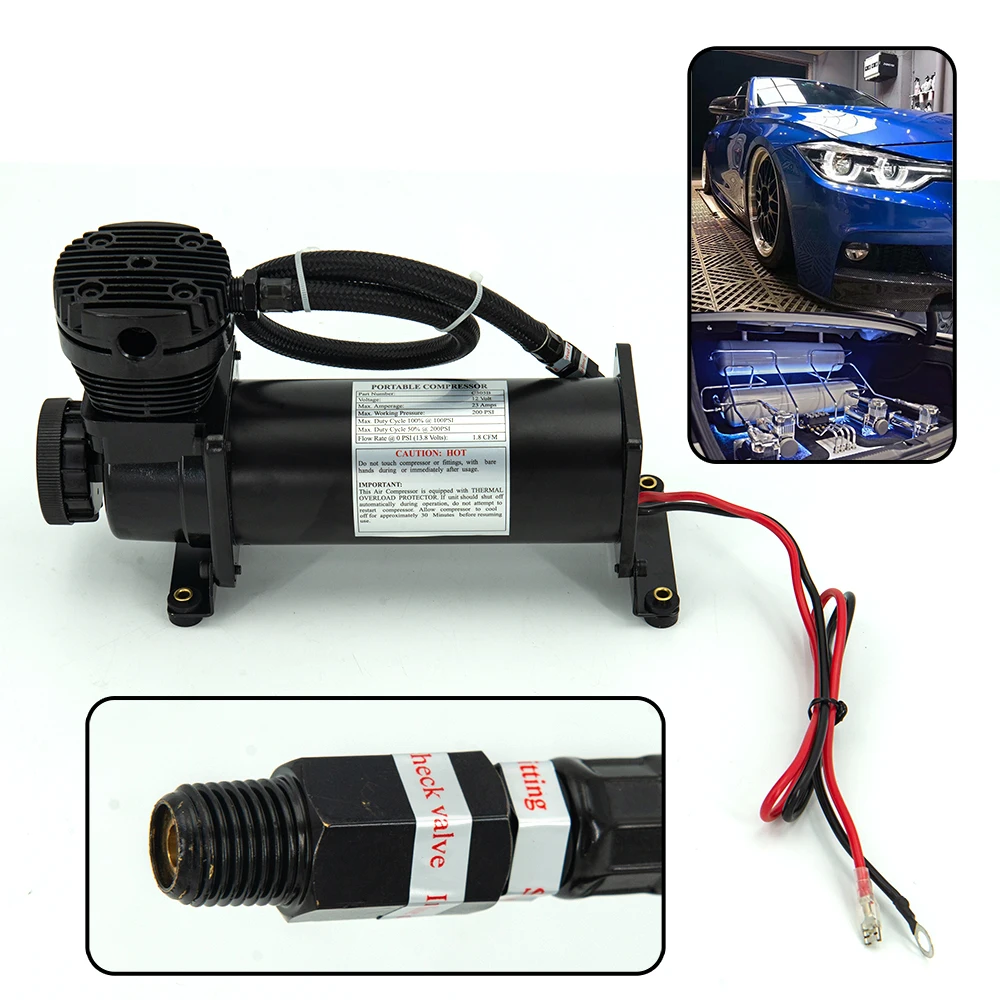 Universal DC 12V X480c 200 PSI Air suspension Compressure/ Pump OUTLET 3/8 or 1/4