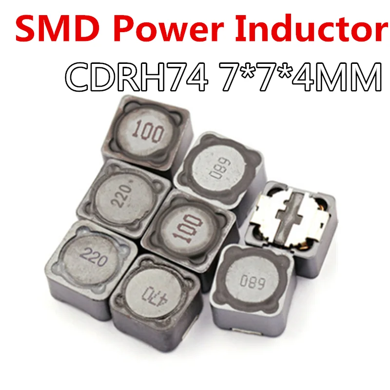 5pcs CDRH74 RH74 Power Inductor 1/1.5/3.3/4.7/6.8/8.2/10/12/15/22/27/33/47/56/68/100/120/150/180/220/330/470/560/680/820/1000UH