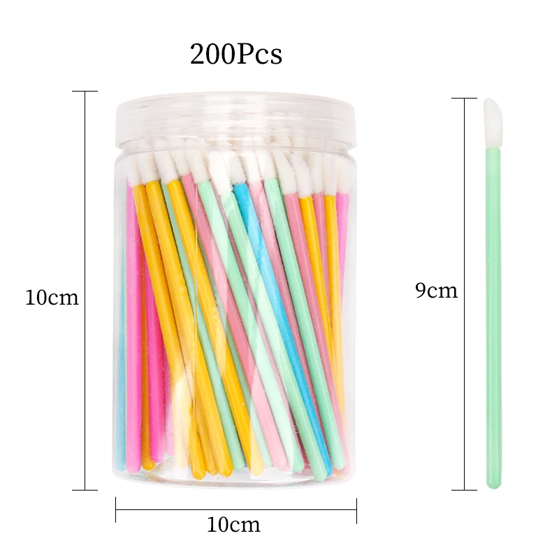 200 pcs Disposable Barrel mix lip brush Soft Lipstick Mascara Wands Applicators Eyelash Cleaner Cosmetic brushes Make Up Tools