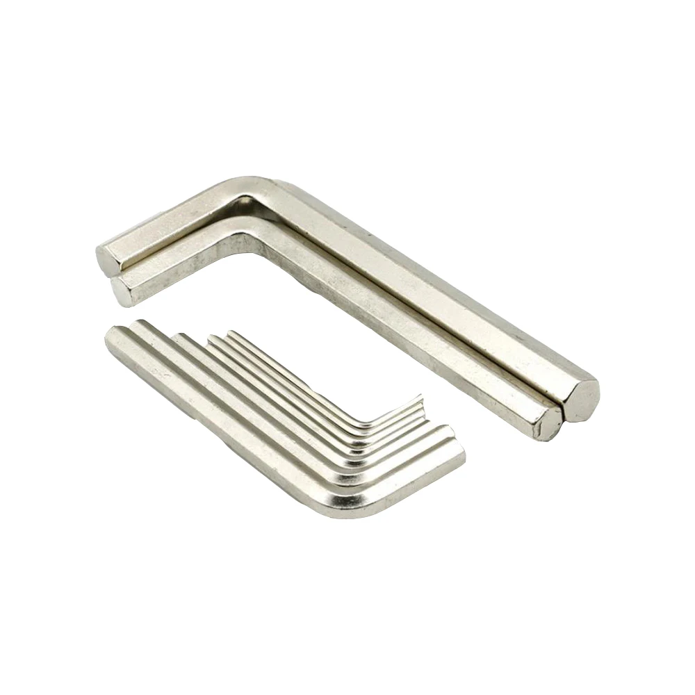 10 PCS Allen Wrench Nickel Plated L Shaped Silver Hex Hexagon Key Allen wrench 1.5mm 2mm 2.5mm 3mm 4mm 5mm 6mm 8mm 10mm 12mm