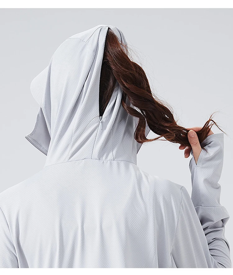 TRVLWEGO Sommer Frauen Männer Angeln Hemd UV Proof Mantel Schnell Trocknend Dünne Sonnencreme UPF50 + Outwear Mit Kapuze Radfahren Strand Kleidung – Detail 11