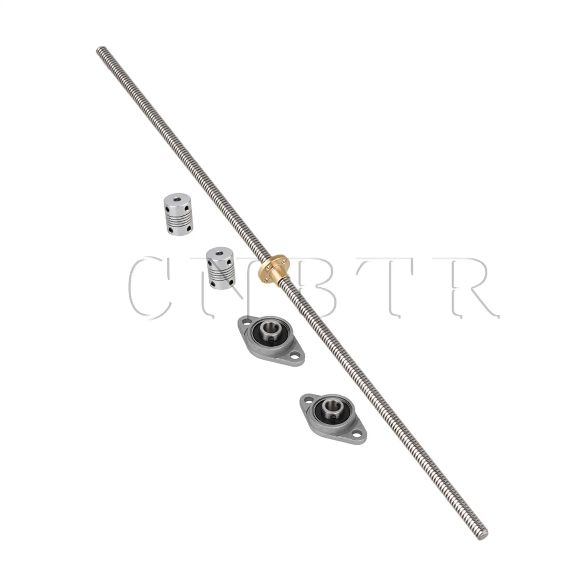 

CNBTR Vertical 450mm 2mm Lead Screw Shaft Coupling Bearing Flange Block