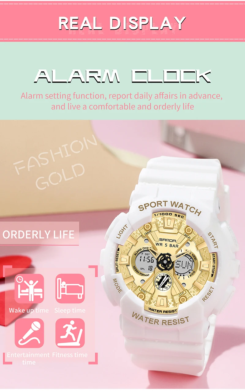 Women's LED Digital Sports Watch description 28