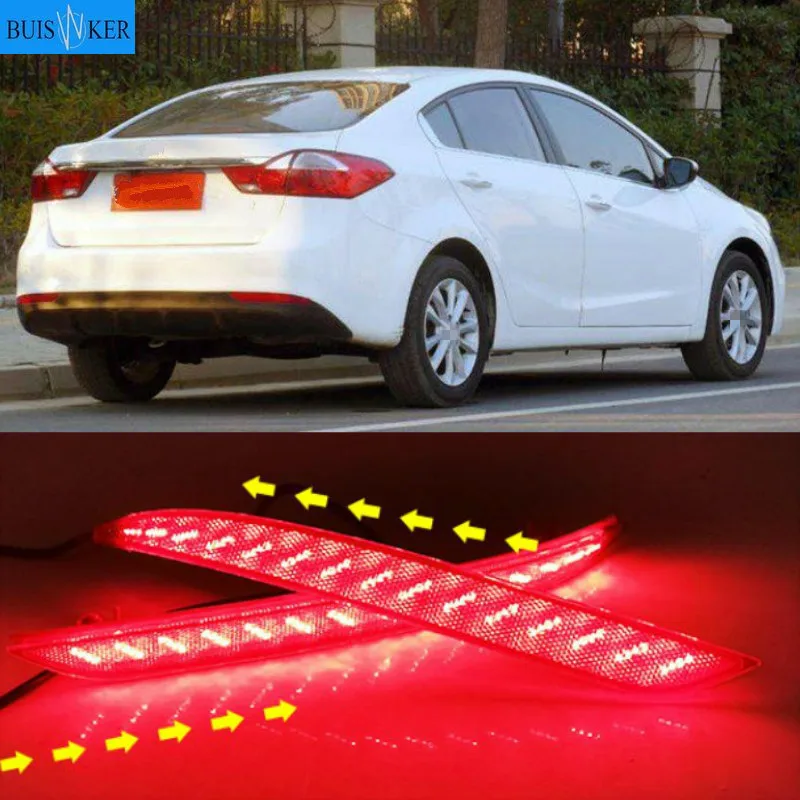 

Rear Bumper Light For Kia K3 Cerato 2016-2018 Car Red Len Rear Bumper Reflector LED Brake Light Tail Fog Parking Lamp