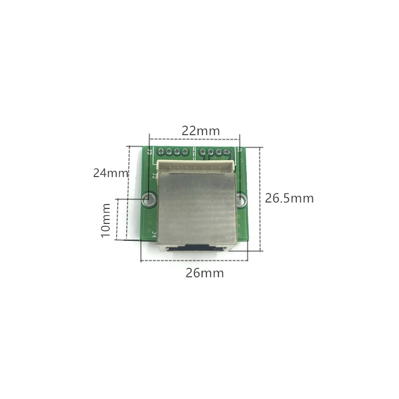 OEM Nhà Máy Sản Xuất Trực Tiếp Mini Nhanh 10/100Mbps Cổng Mạng Ethernet Lan Hub Chuyển Đổi Bảng 2 lớp Pcb 3 Rj45 5V 12V Đầu Cổng