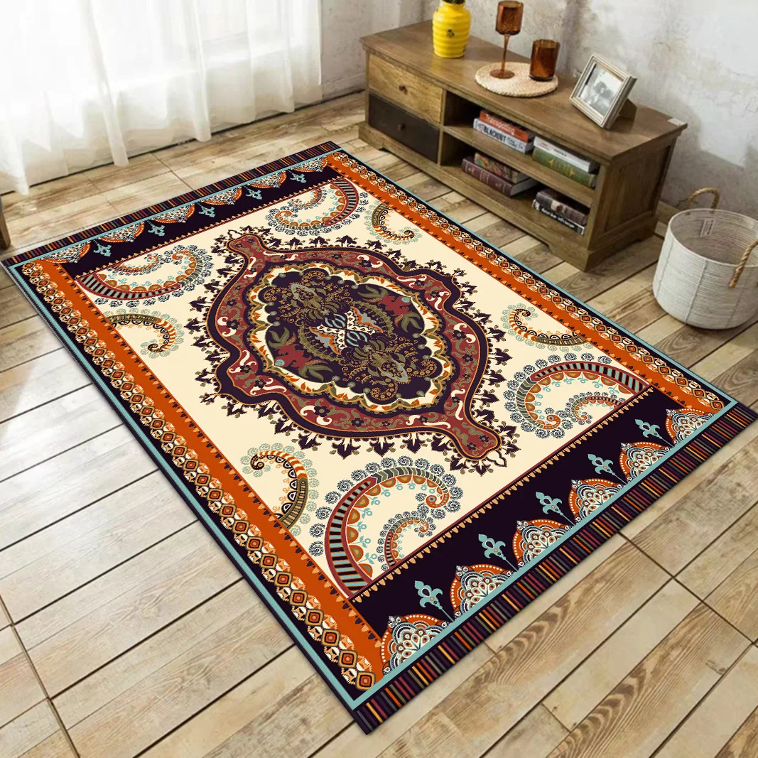 

Persian Style Print on Demand Carpets for Living Room Bedroom Area Rugs Bohemia Morocco Ethnic kitchen Mat Home Decor Big carpet