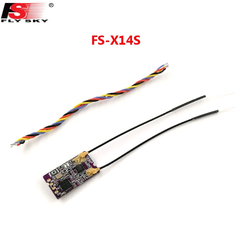 FlySky FS-X14S Ricevitore 14CH 2.4G PPM i-BUS S.BUS Uscite di Segnale Doppia Antenna per FlySky FS-I6 NV14 FS-I6X FS-I4X Trasmettitore