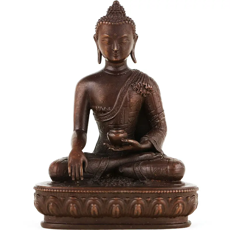 Pure copper Buddha statue of Shakyamuni Buddha at home in Tibet Shakyamuni Buddha statue Shakyamuni Buddha ornaments