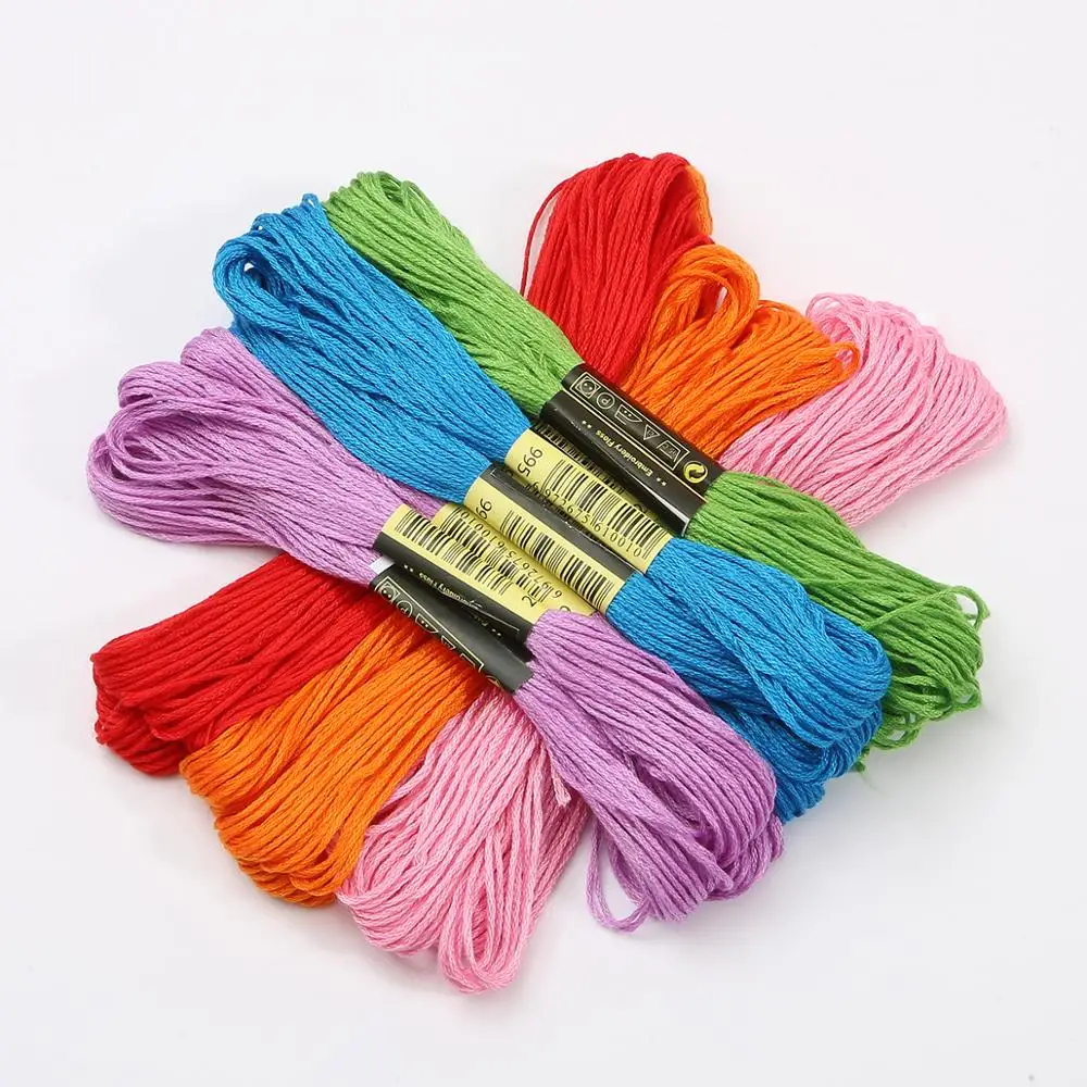 Wholesale 50 pcs Anchor Similar DMC embroidery floss Cross Stitch Cotton Embroidery Thread Floss Sewing Skeins Craft