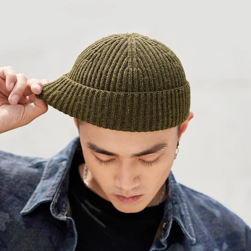 

Unisex Men's Beanie Hat Winter Warm Hip Hop Men Skullcap Women Brimless Baggy Melon Cap Fisherman Bonnet