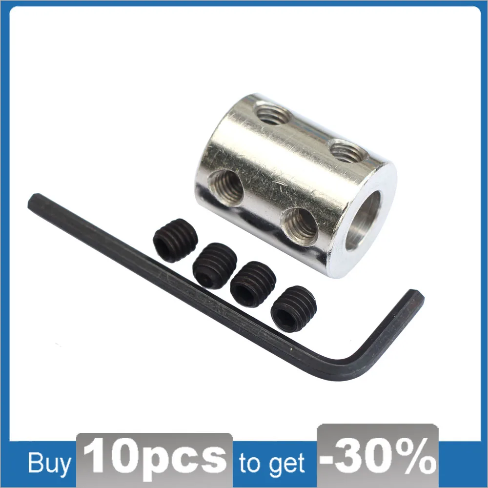 Rigid Steel coupling inner bore diameter 5mm 6mm 7mm 8mm 10mm 12mm Stable Cluth Motor shaft connecting Connect shaft coupler