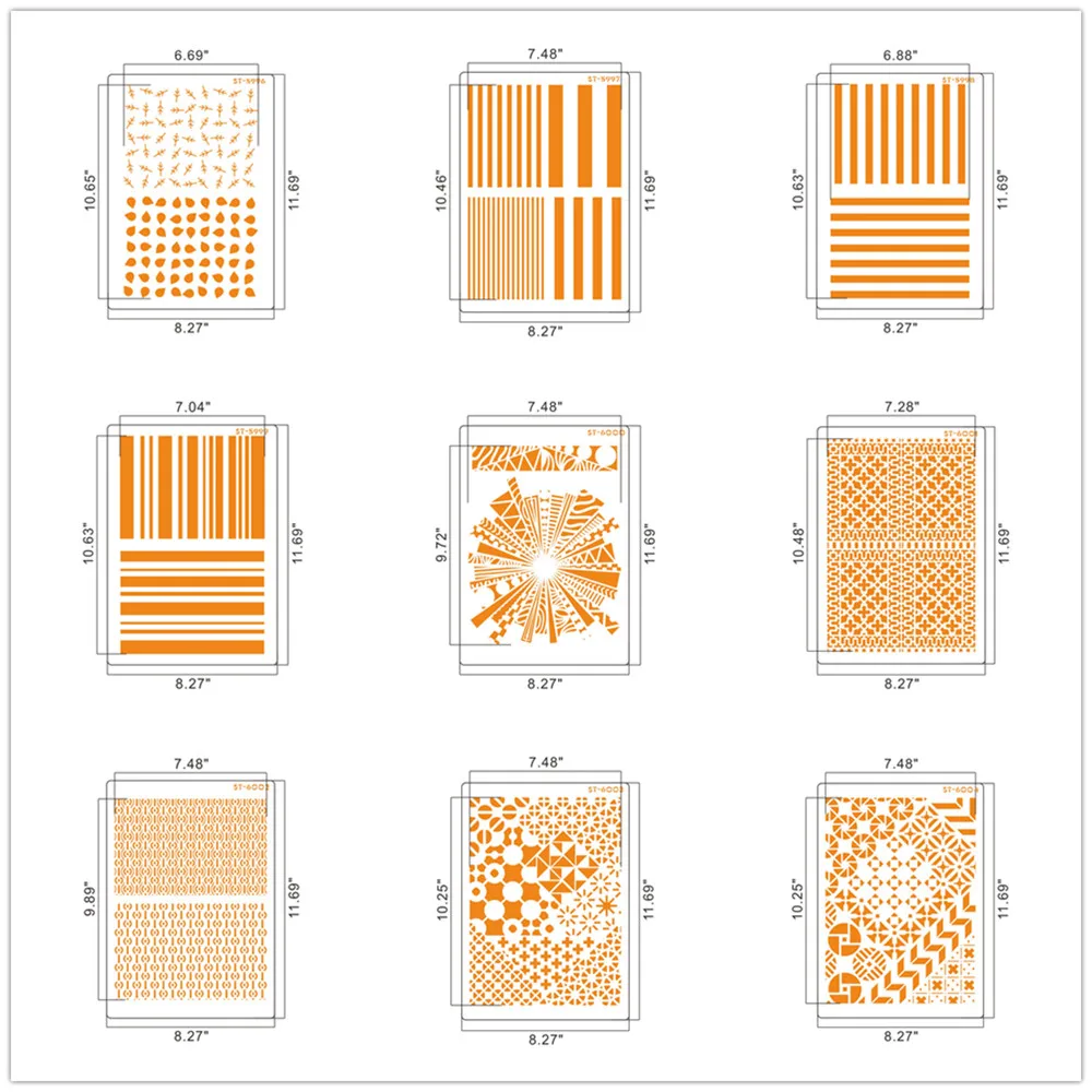 Rectangle Stencil For Walls Painting Scrapbooking Stamp Album Decorative Cake Tool  Cake Stencil