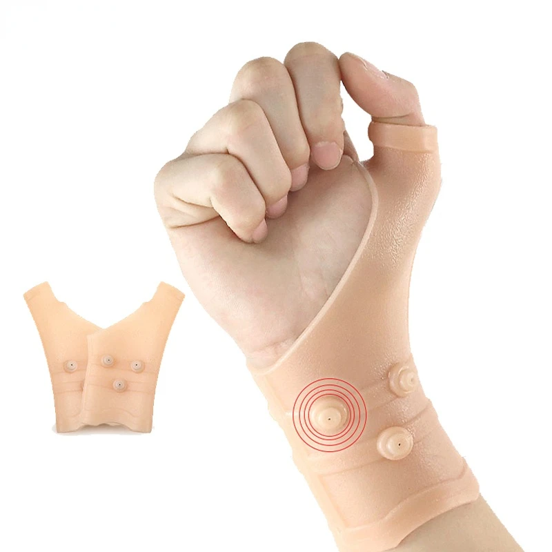 Gel Magnetic Wrist Compression Thumb Support Carpal Tunnel Elastic Silicone Wrist Support Brace Tenosynovitis Typing Pain