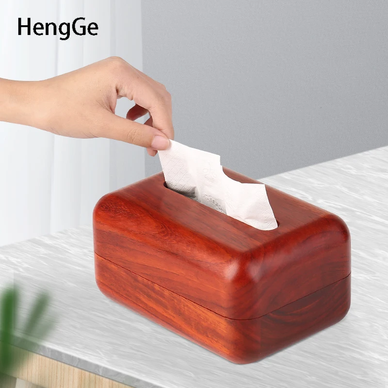 Rosewood Tissue Holder Household Wooden Tissue Box Removable Tissue Case Lagerung Boxes for Home Office Desktop Ornaments