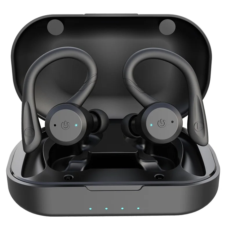 Auriculares TWS inalámbricos con Bluetooth, dispositivo de audio estéreo, resistente al agua, 20 horas de tiempo de reproducción, para deporte, Ipx7