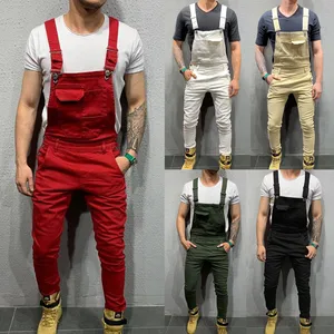 Salpette men's jeans, bib, motorcycle, motorcyclist, jeans, plus size, male casual jumpsuit 8 Main Sales Motor Motor - №1
