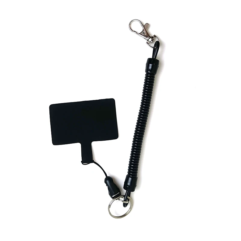 Anti-loss Waist Hanging Anti-theft Rope Key Chain Lanyards Charm Spring Rope Telescopic Lanyard Mobile Phone Back Sticking Card