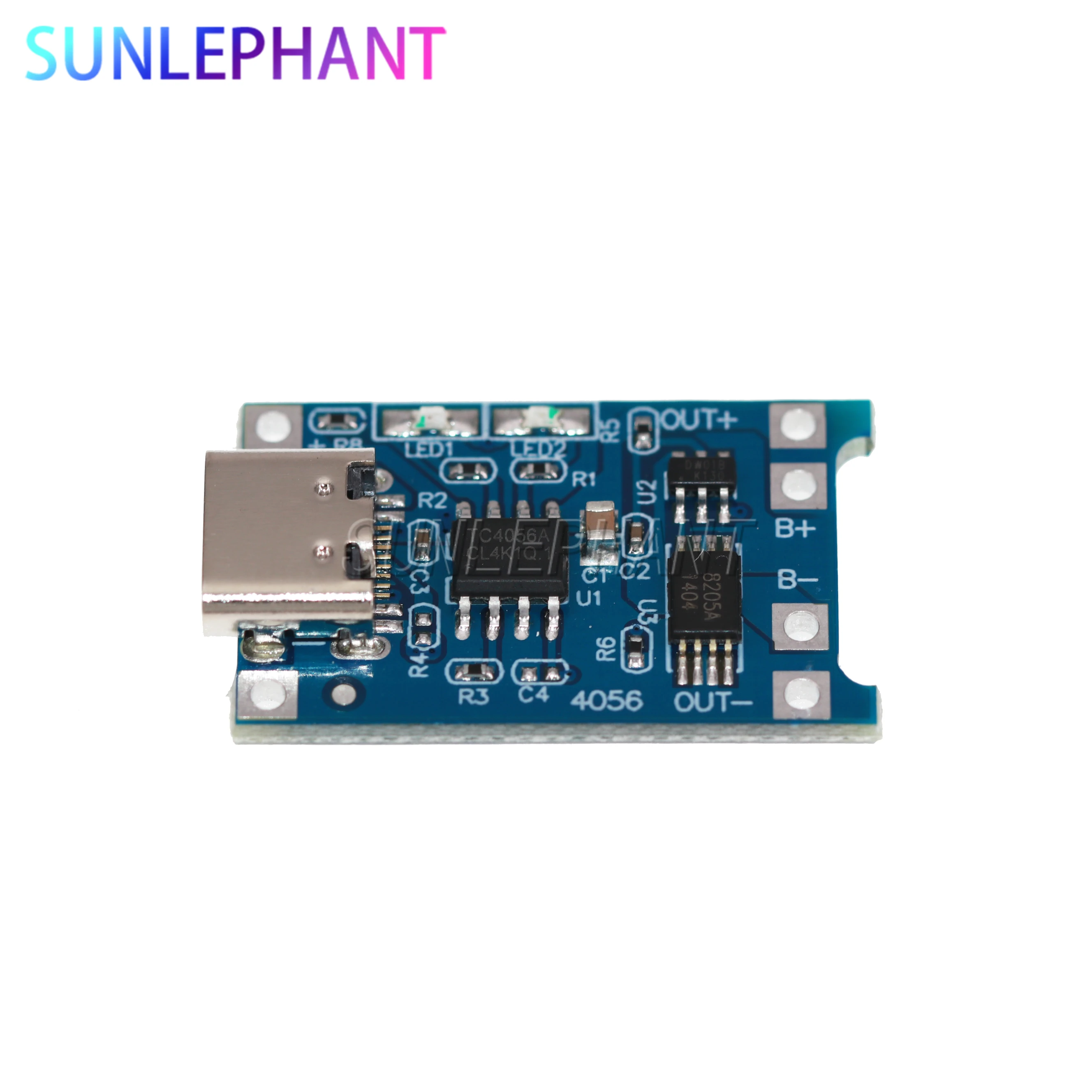 1PCS Great IT 5V 1A Micro USB 18650 Type-c Lithium Battery Charging Board Charger Module+Protection Dual Functions TP4056 18650