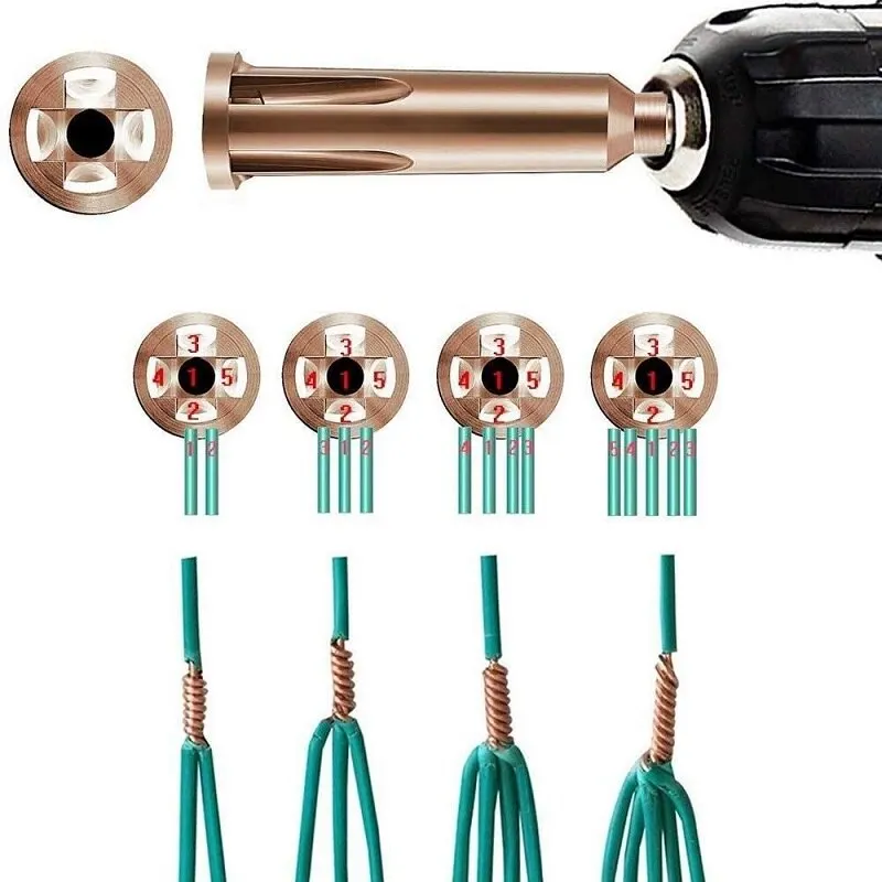 Automatic Wire Stripper Twisted Wire Tool Cable Peeling Twisting Connector Electrician Stripping Artifact Connector Hand Tools
