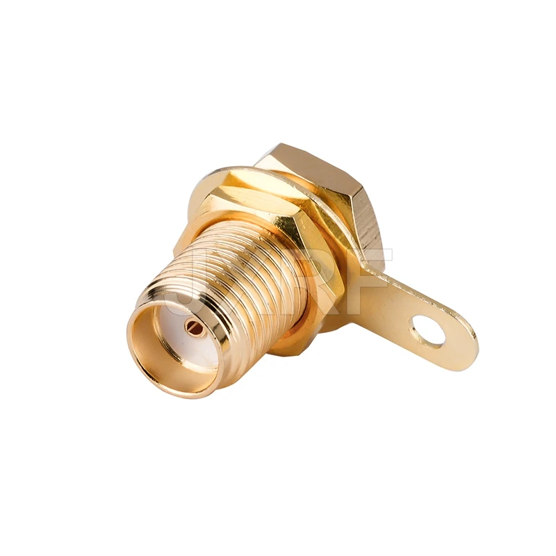 JX RF Connector SMA Female Panel Mount with Nut Bulkhead Handle Solder Post Connector RF Coax Coaxial Adapter