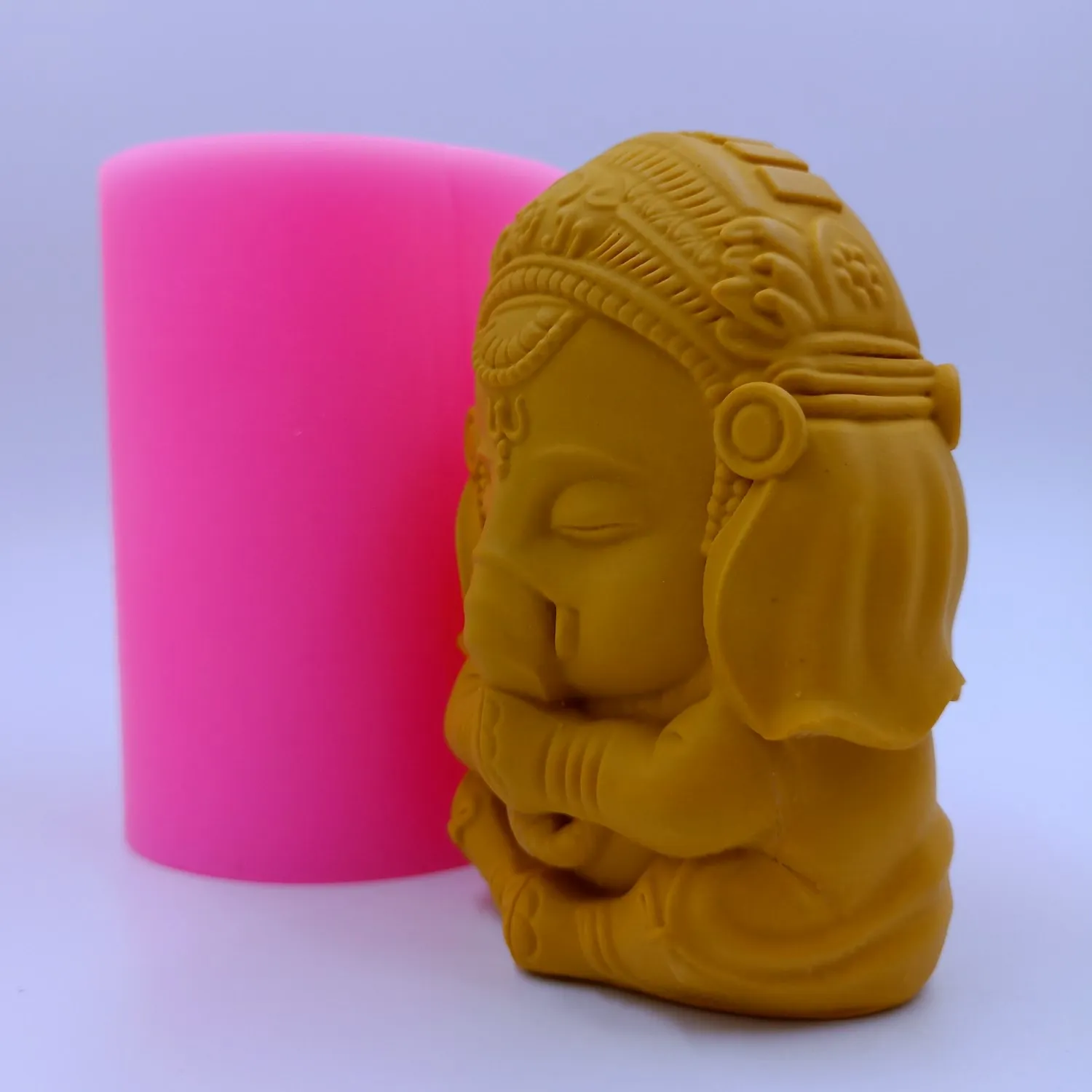 Big Size Ganesh Candle Mold Wax Melt Mould Ganesa Silicone Mold for Candle Decorated Resin Epoxy Crafts Gyspum Statue Molds