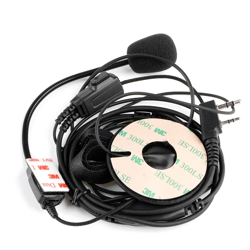 2Pin Helmet Motorcycle Race Two Way Radio Headset Microphone For Kenwood Baofeng