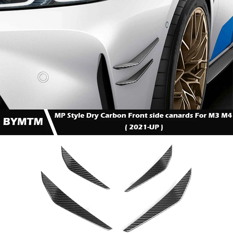 MP Style Dry Carbon fiber Bumper Front side canards For G80 M3 G82 G83 M4