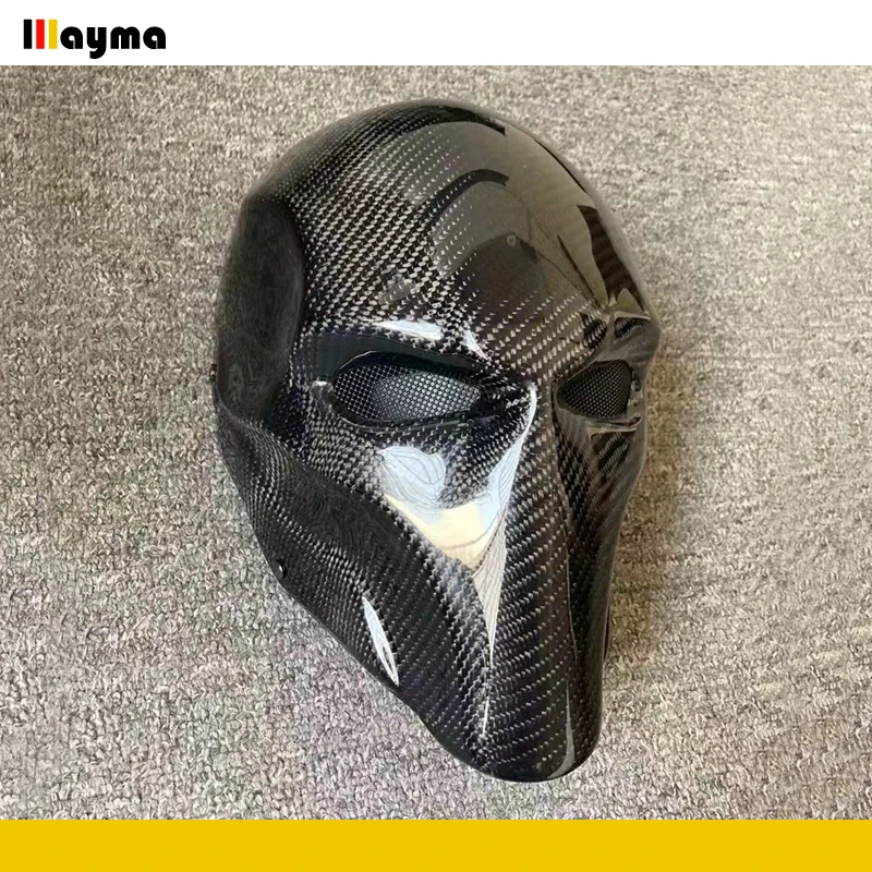 

Twill Carbon fiber Prom Villain death knell Halloween Full Face helmet mask Car decoration face cover