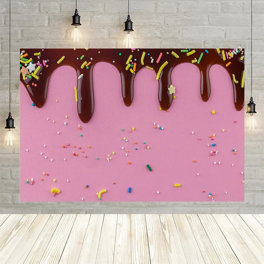 

Avezano Background for Photography Pink Sweet Chocolate Baby Shower Newborn Birthday Party Customizable Banner Backdrop Decor