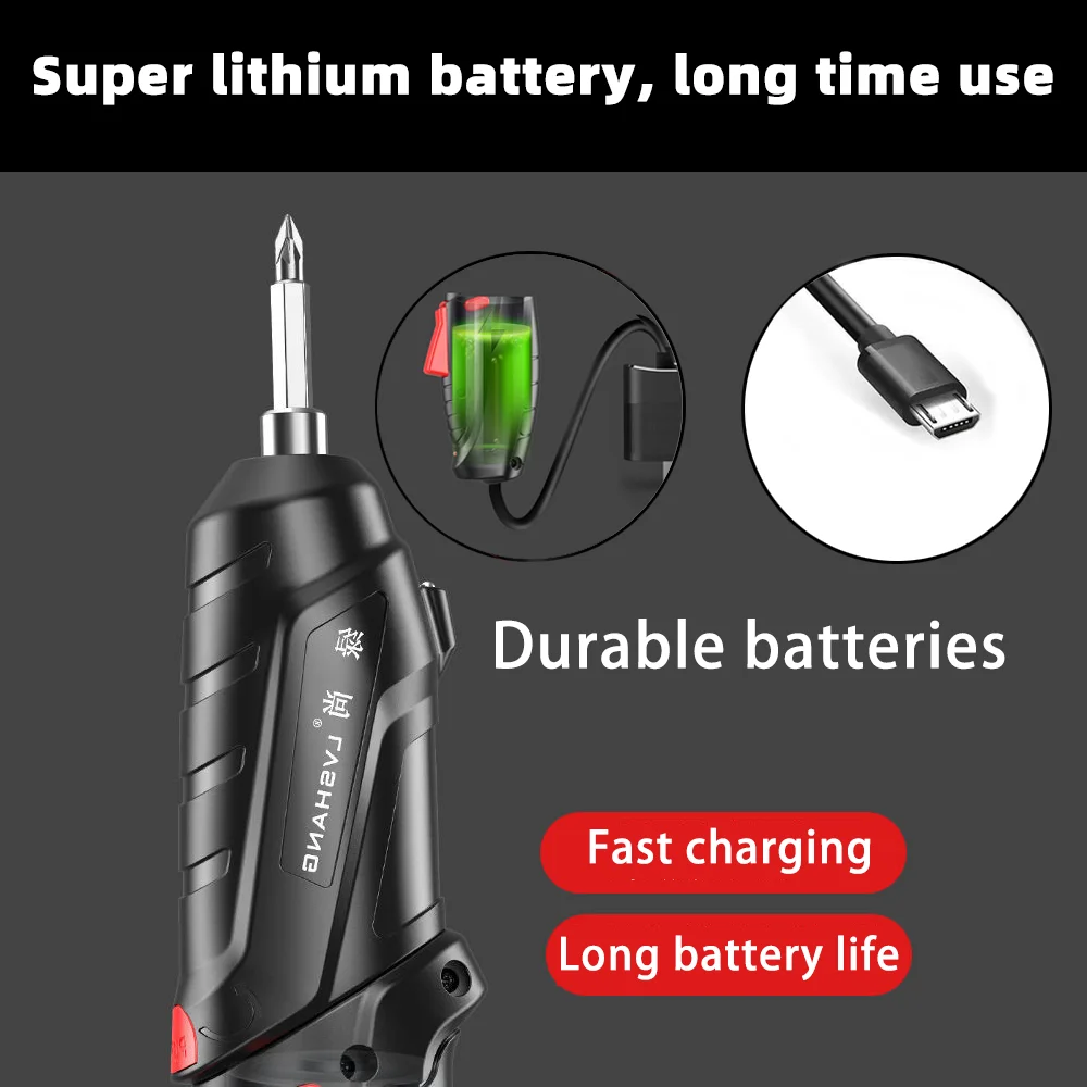 5V MINI Electric Screwdriver Hand Drill Cordless Multi-functional Tools Rechargeable Lightweight Gadgets with LED Light