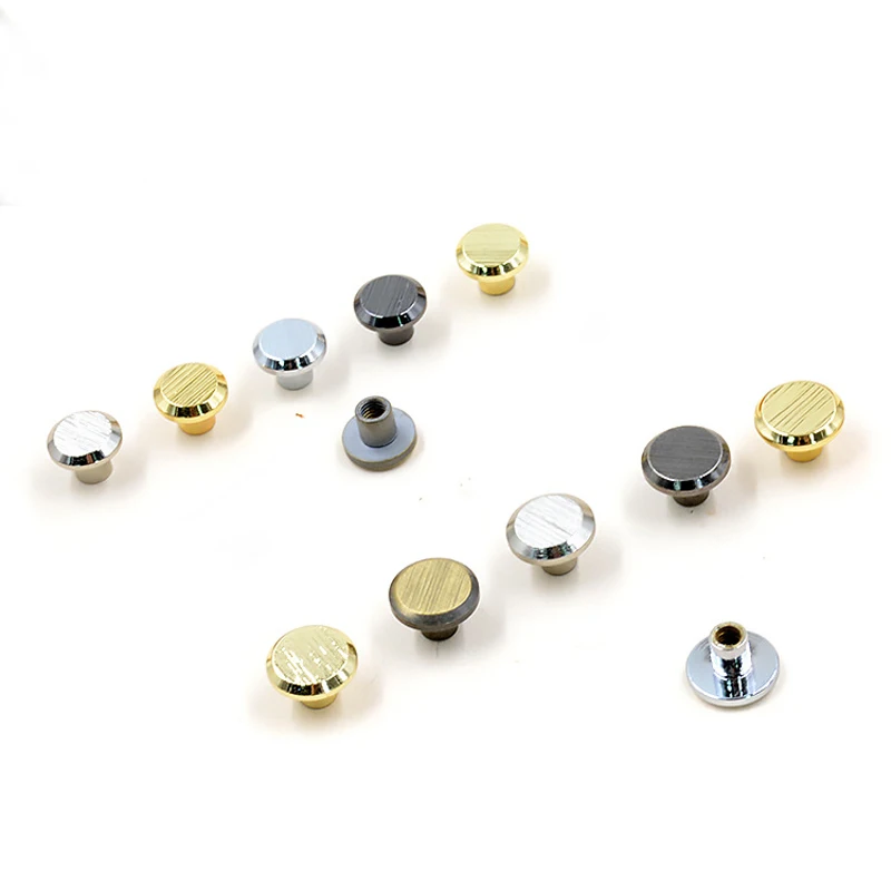 100pcs 8mm/9.5mm Buttons Screwback Round Head Ball Post Studs Nail Rivets Leather Craft Hardware Accessories