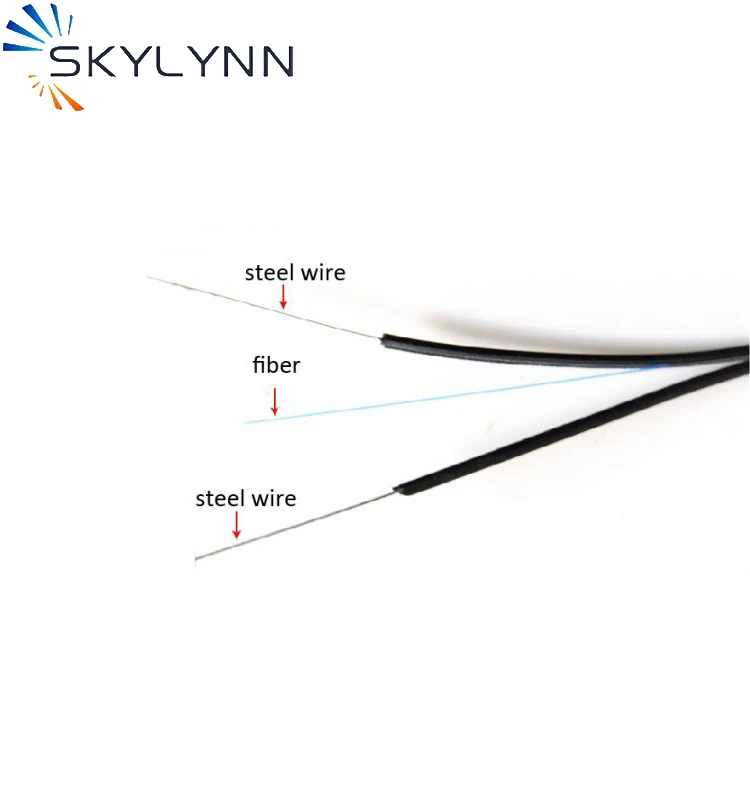 Imagem -04 - Ftth Fibra Óptica Cabo com Fio de Aço 1km Modo Único para Uso Interno Jaqueta Lszh G652d G657a1 G657a2