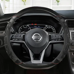 Car Steering Wheel Cover D Shape For VW GOLF 7 2015 POLO JATTA Passat Tiguan For Nissan Qashqai J11 X-trail T32 2015- 2017 2018