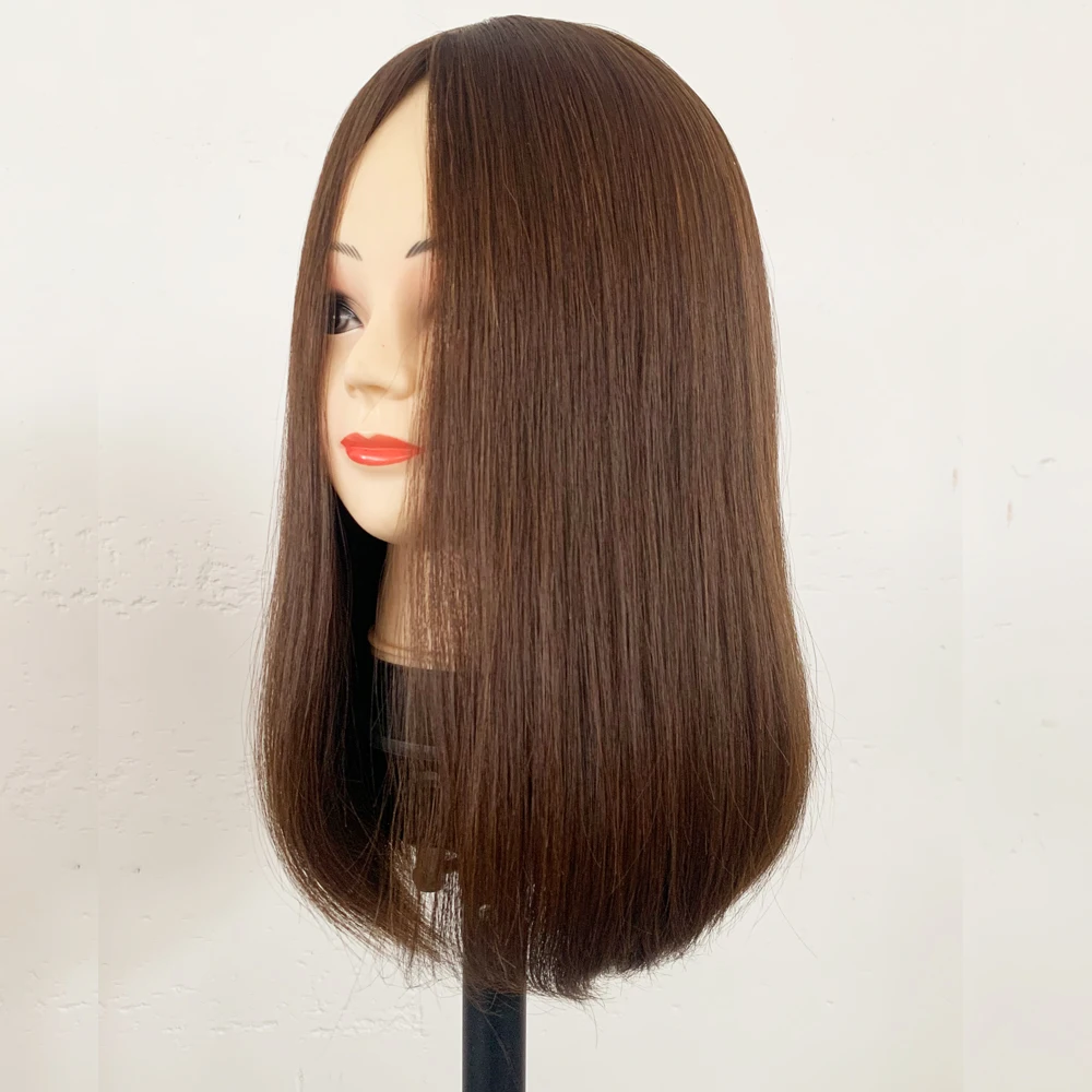 Brown Skin Silk Top Jewish Wig Bob Wig Straight Virgin European Human Hair Sheitels Kosher Wig Same Length #4 #2 #1b Available