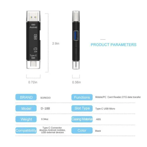 Usb 3.1 Kartenleser High Speed SD TF Micro SD Kartenleser Typ C USB C Micro USB Speicher OTG Karte reader für Laptop Computer