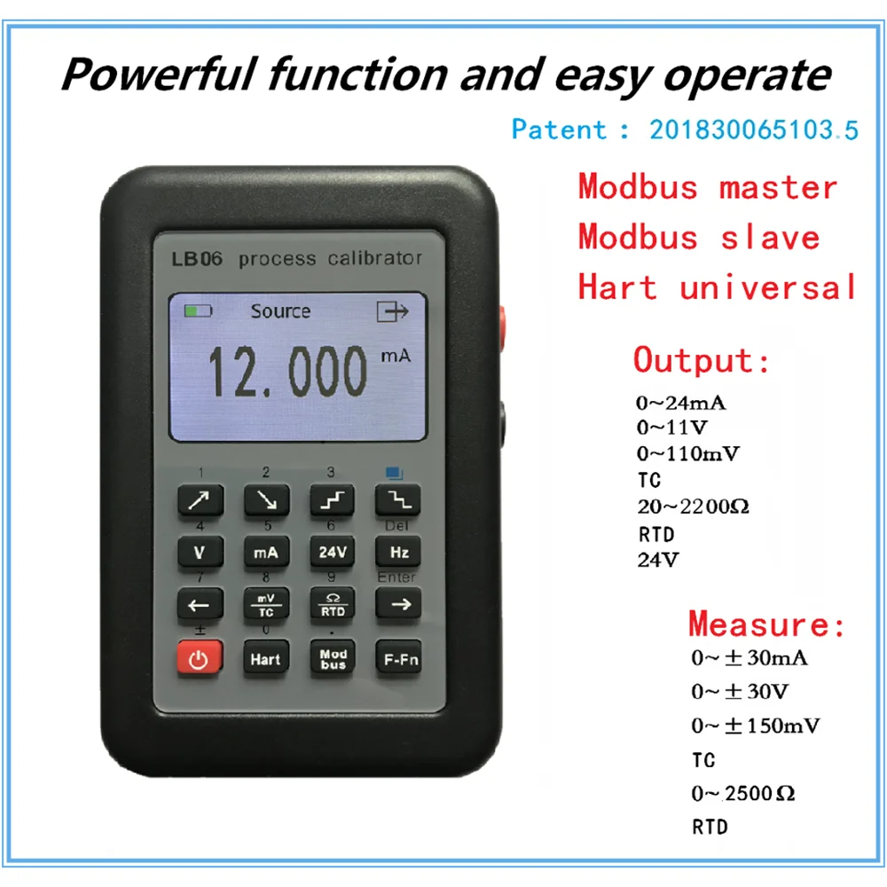 Handheld Signal Generator With HART Modbus  Process calibrator Tester 0-10V/2-10V 0-22mA/4-20mA Signal Generator signal sources