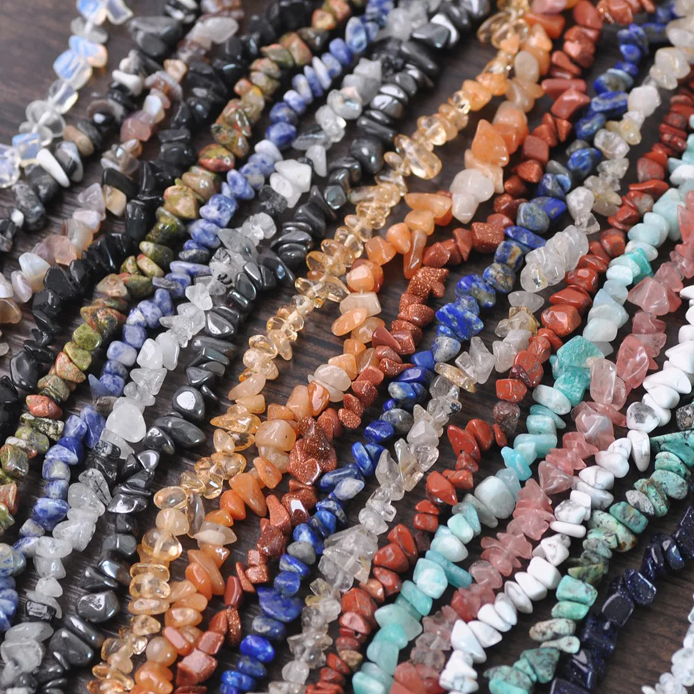 

15" 39cm Strand 5mm~8mm Natural Freeform Stone Rock Chips Beads Lot for Jewelry Making DIY Findings