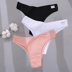 Sexy Cotton Panties Women Low Waist Female Underpants Comfortable Underwear Female T-back Underpants Lady Bikini Panty M-XL