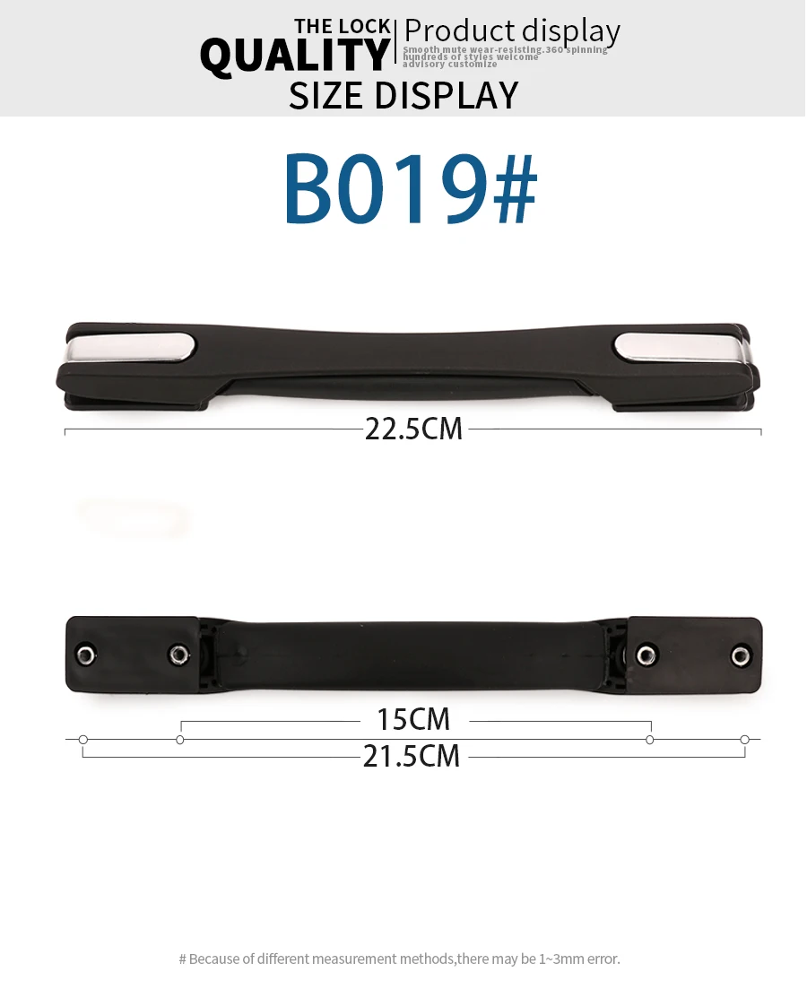 SUZAOZHE Suitcase Luggage Replacement Handle Travel Suitcase Handle Strap Factory Replacement Zinc Alloy Grip Carry Grip