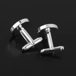 10Pcs Men Cufflinks Cuff Button Cabochons Frame Tray Bezel, Cufflink Blanks Setting Tray Brass For DIY Clothes Accessories