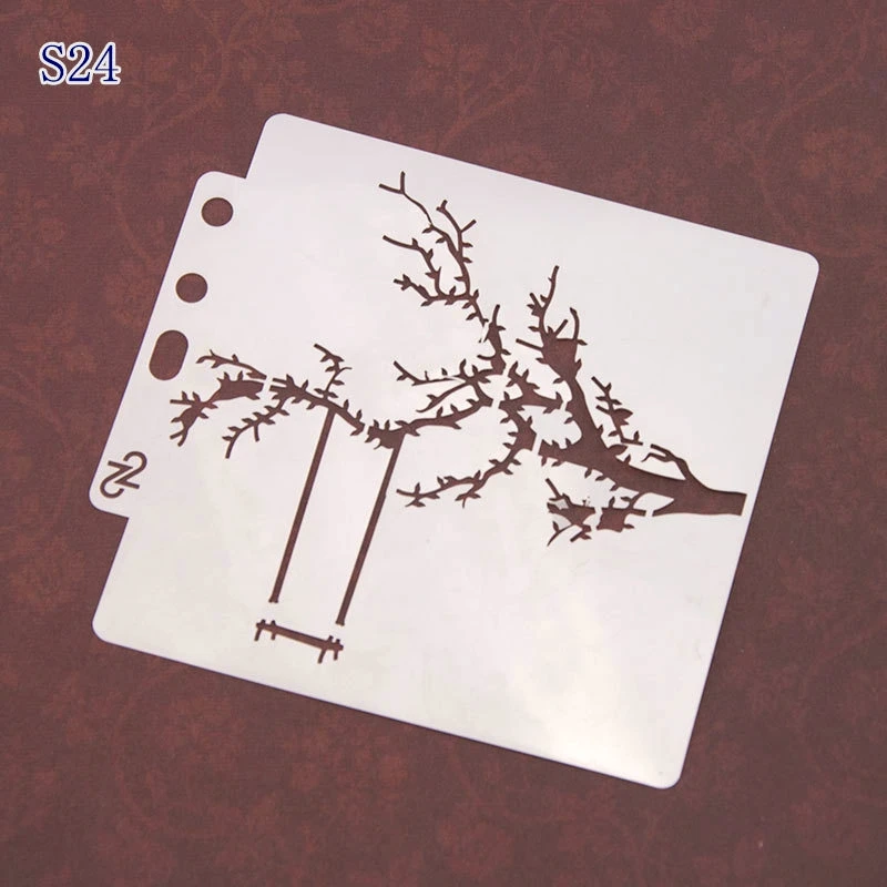 Leaves Flowers New Design DIY Layering Stencils Wall Painting Scrapbooking Coloring Embossing Crafts Decor Paper Card Template