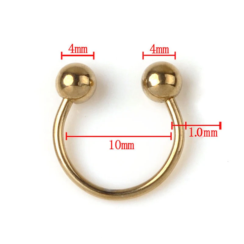 Cone Spike Horseshoe Circular Ring 5pcs Surgical Steel Labret Nipple Hoops Nose Septum Eyebrow Piercing Body Jewelry 8mm 10mm