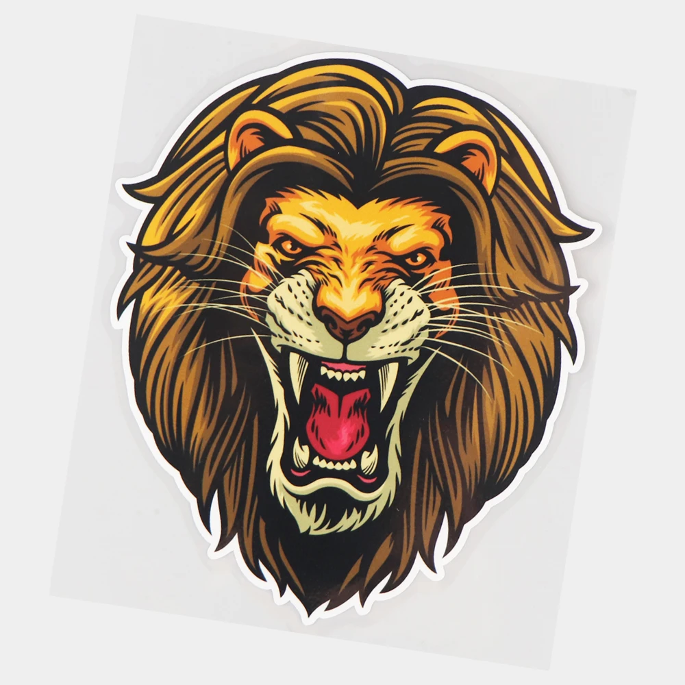 JuYouHui Exterior Accessories Decal Roaring Lion Art Cartoon Door Decoration Creative Fashion Car Sticker