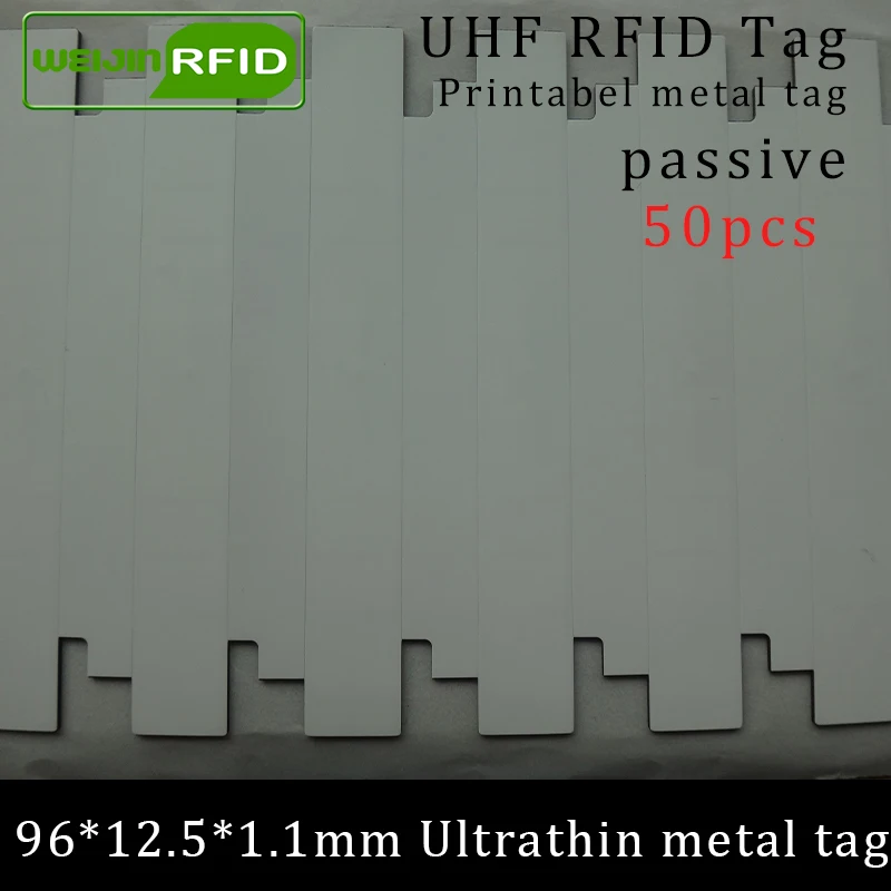 uhf-rfid超軽量金属アンチrfidラベル99x24x13mm915m868macまたは50個送料無料