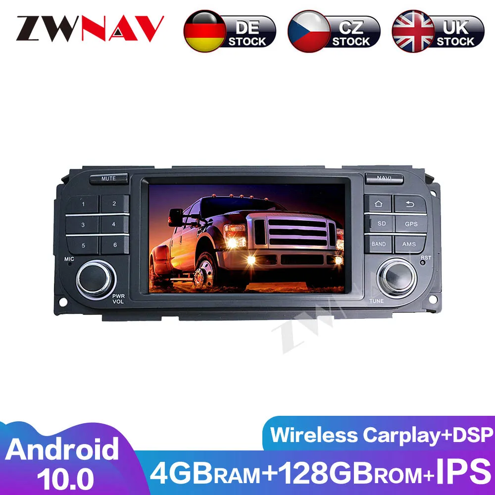 4G+128G Carplay Android 10.0 screen Car DSP IPS DVD Player for Jeep Universal GPS Auto Radio Audio Stereo Head unit