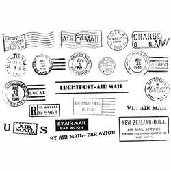 KLJUYP Air Mail Postage Clear Stamps Scrapbook Paper Craft Clear stamp scrapbooking